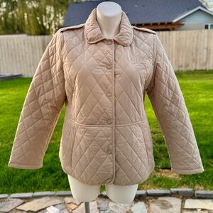 Tommy Hilfiger Light Brown Quilted Women's Puffer Jacket